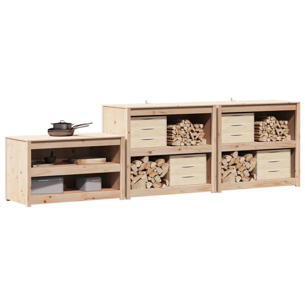 Mobile da cucina da esterno MEPPEL 3 pcs Douglas Naturale 3443796