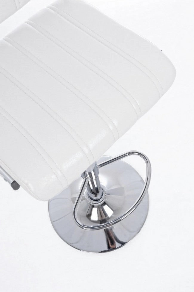 Set 2 Sgabelli Bar 46x51,5x88,5/109,5h cm Barclay Bianco