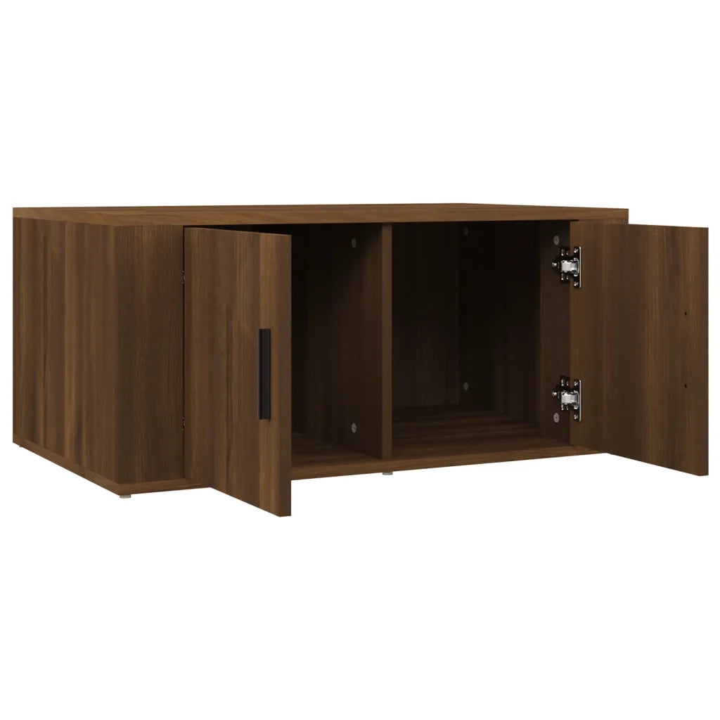 Tavolino da Salotto Rovere Marrone 80x50x36cm Legno Multistrato 816519