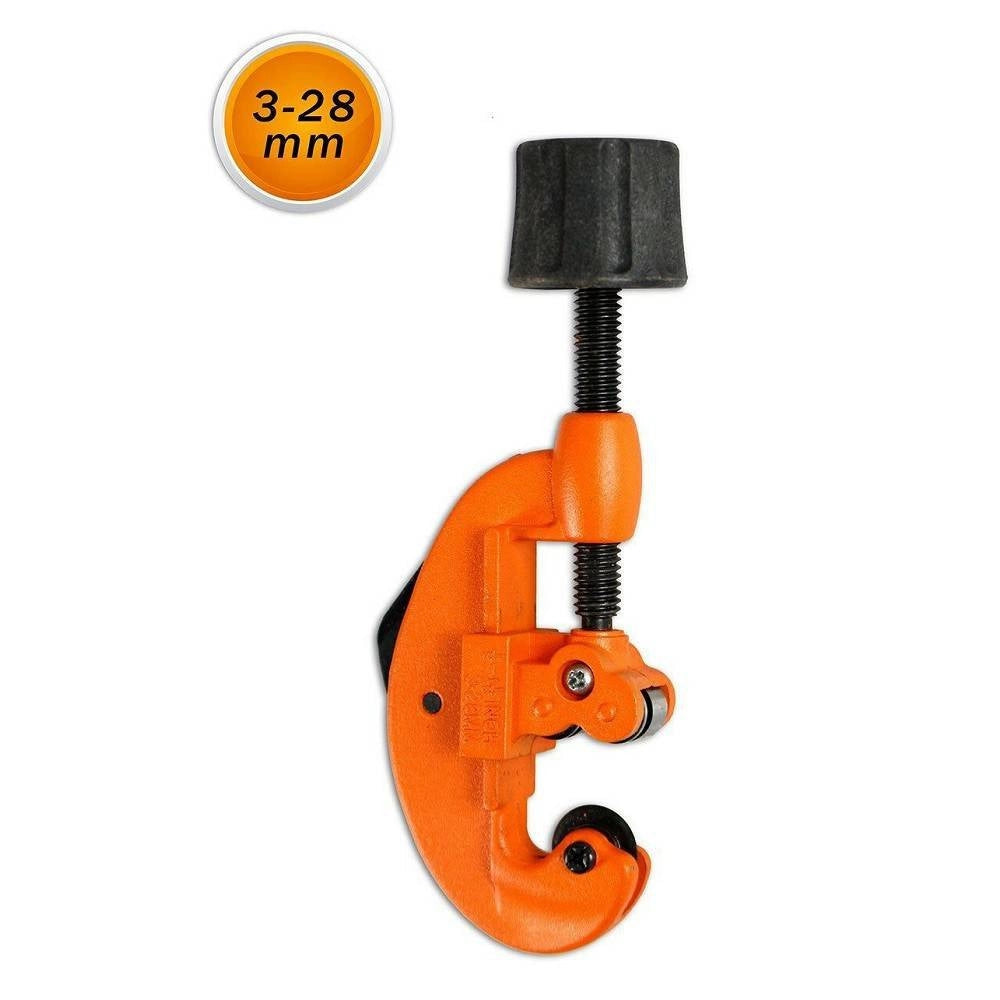 Trade Shop - Tagliatubi Ad Avanzamento Rotella Telescopico 3-28 Mm Rame Alluminio Ottone -