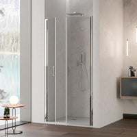 Porta Parete Doccia 70 cm 2 Ante Saloon in Cristallo Trasparente 6mm H195 Bonussi Julia