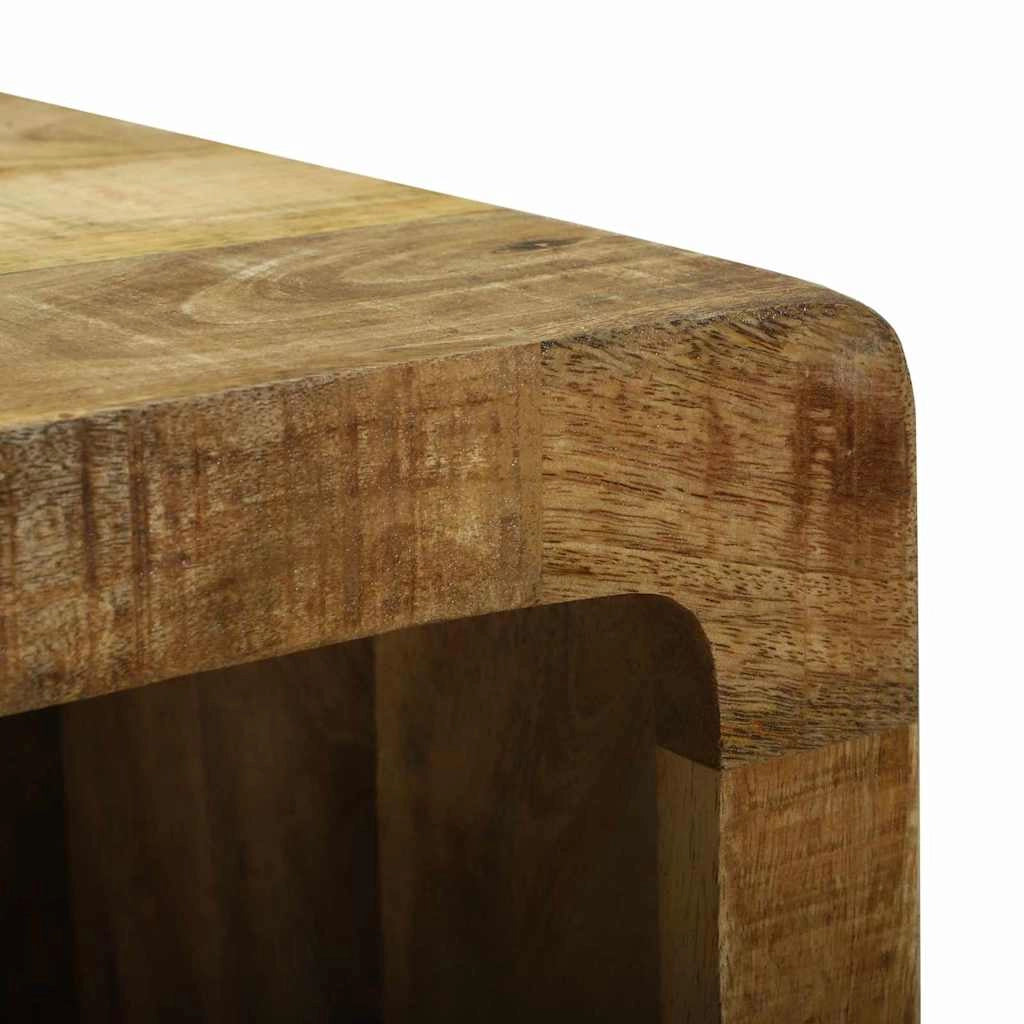 Mobile porta TV rettangolare moderno con contenitore 36 x 30 x 54 cm in legno massello di mango marrone 02_0058081