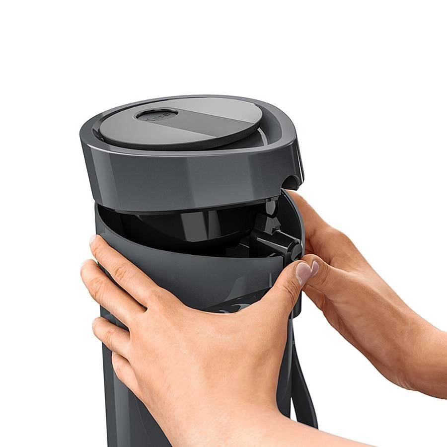 EMSA 515706 Ponza Caraffa Isotermica con Pompa 1,9 L Materiale Vetro Doppio Isolante Colore Antracite