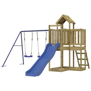 Altalene per parco giochi all'aperto scivolo altalene robuste giochi da giardino legno di pino impregnato 02_0004652