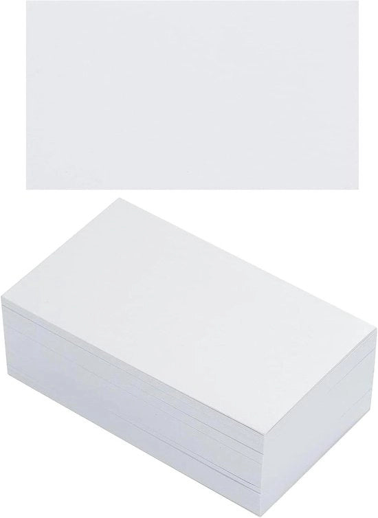 Pacchetto di 100 carte di carta bianca per disegno e identificazione