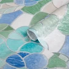 Rotolo adesivo dc-fix mini 45x2 vetri fiori azzurri