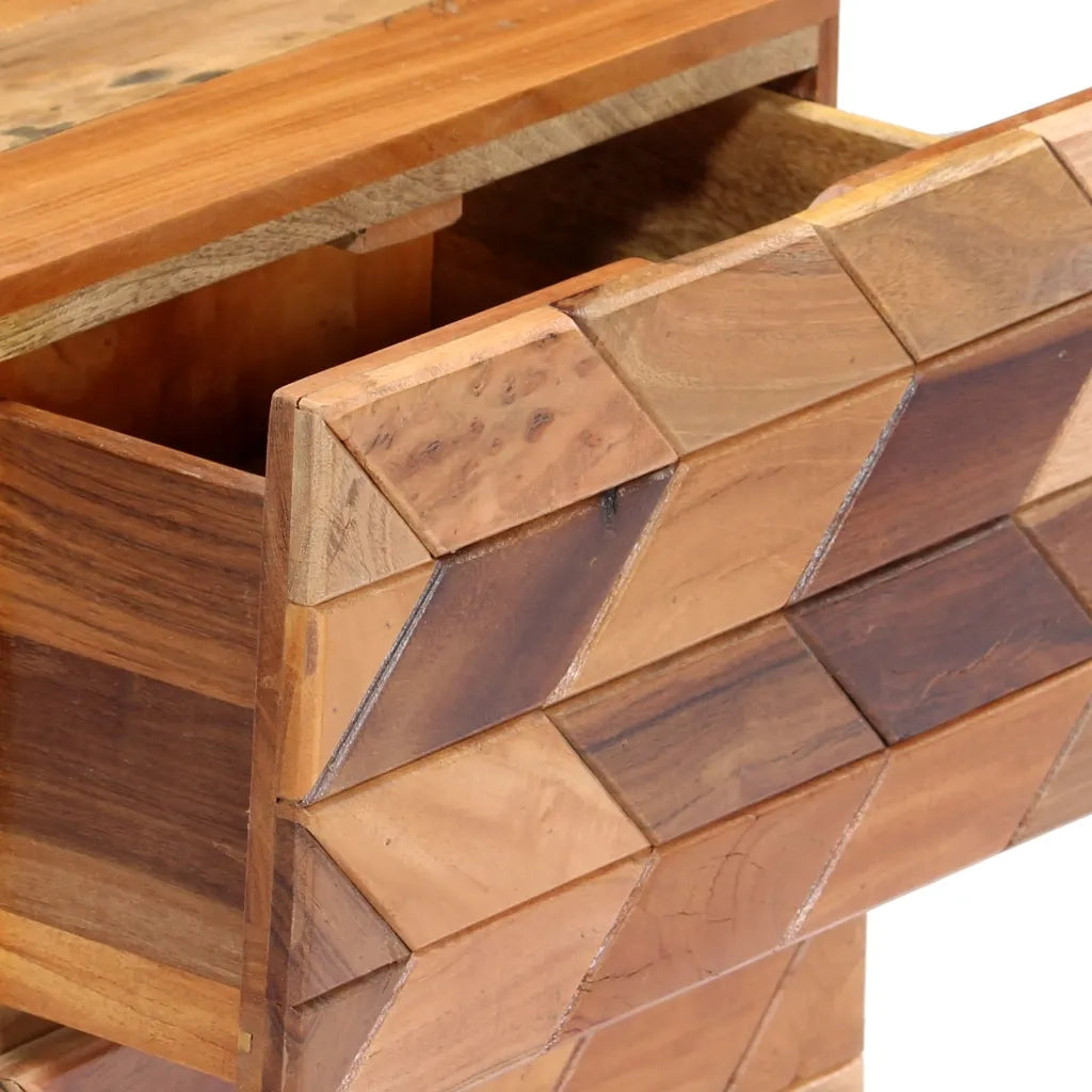 Comodino 40x30x50 cm in Legno Massello di Recupero cod mxl 30653