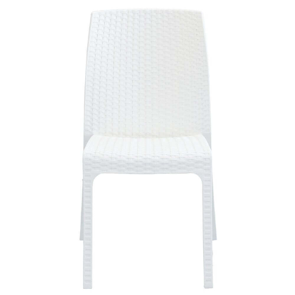 Sedia da Giardino Virginia 47x59x86 h cm in Wicker Bianco