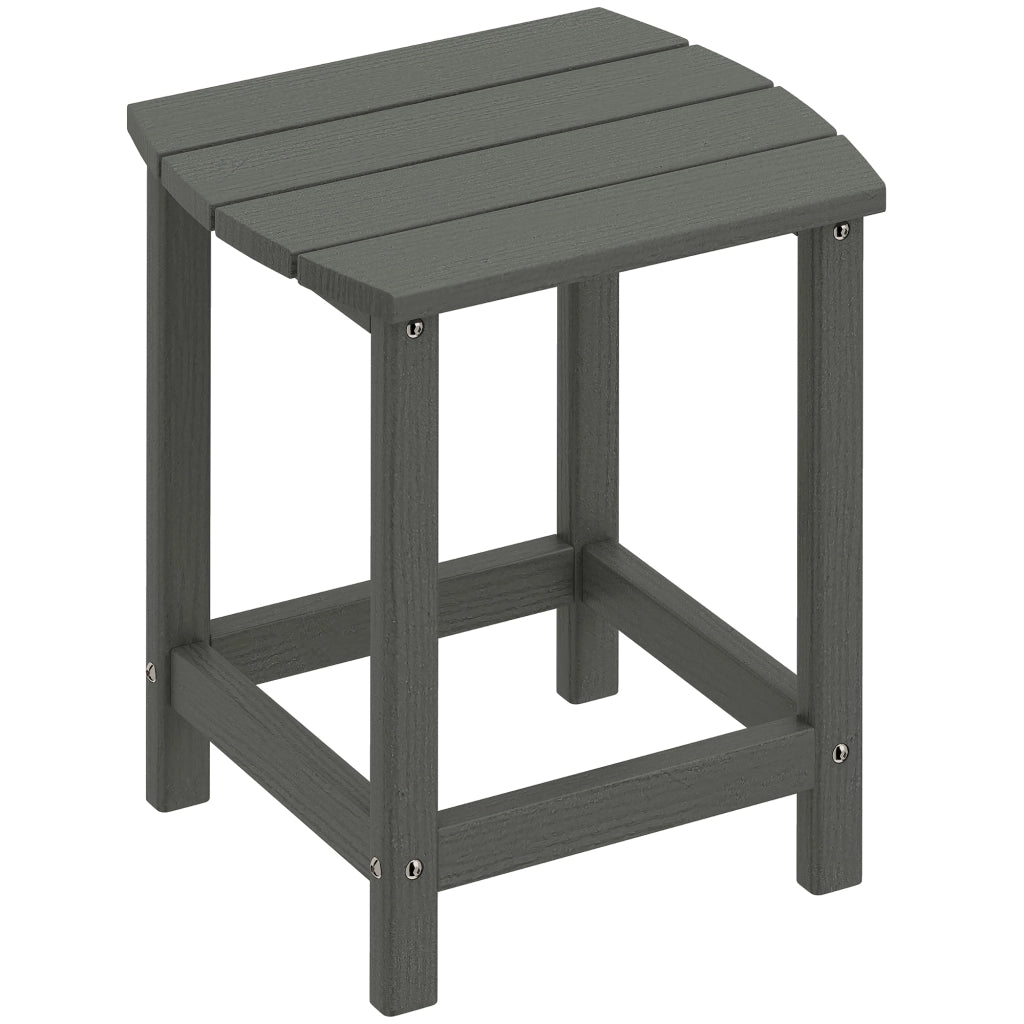 Tavolo da giardino tavolo da balcone impermeabile in HDPE tavolo da pranzo tavolo da campeggio esterno per terrazza giardino balcone 48x37x46 cm Grigio