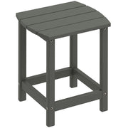 Tavolo da giardino tavolo da balcone impermeabile in HDPE tavolo da pranzo tavolo da campeggio esterno per terrazza giardino balcone 48x37x46 cm Grigio