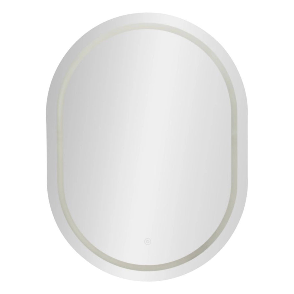 Specchio con LED VKH1059, Argento, Vetro, 60x3,5x80 cm