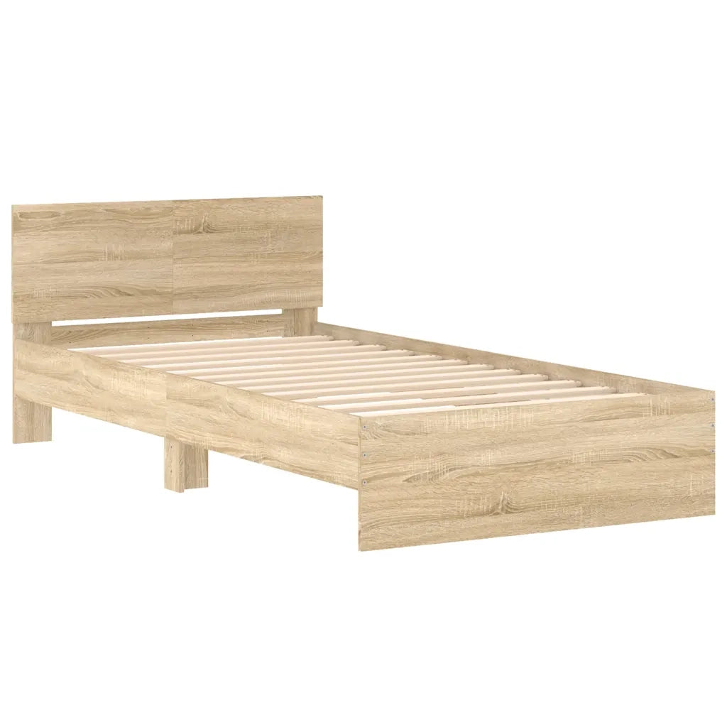 Giroletto senza Materasso con Testiera Rovere Sonoma 100x200 cm