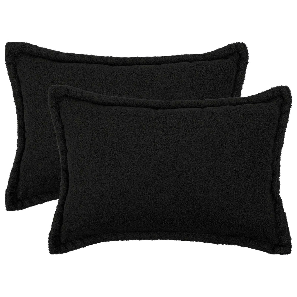 Federa 2 pcs HOUTEN Nero 50 x 80 cm Bouclé 920141