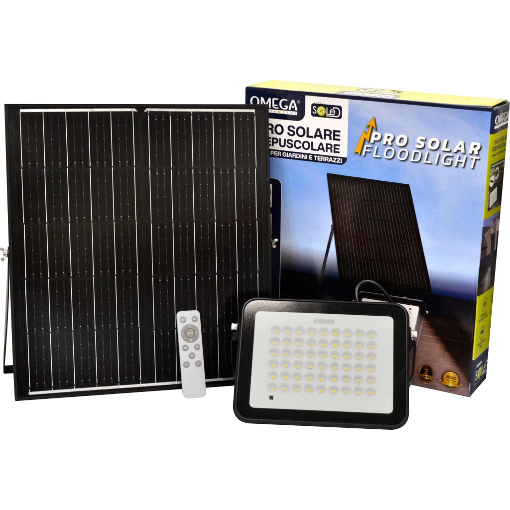 Faretto LED Solare Floodlight PRO 3100 Lumen – IP65, 4000K – ENERGIA