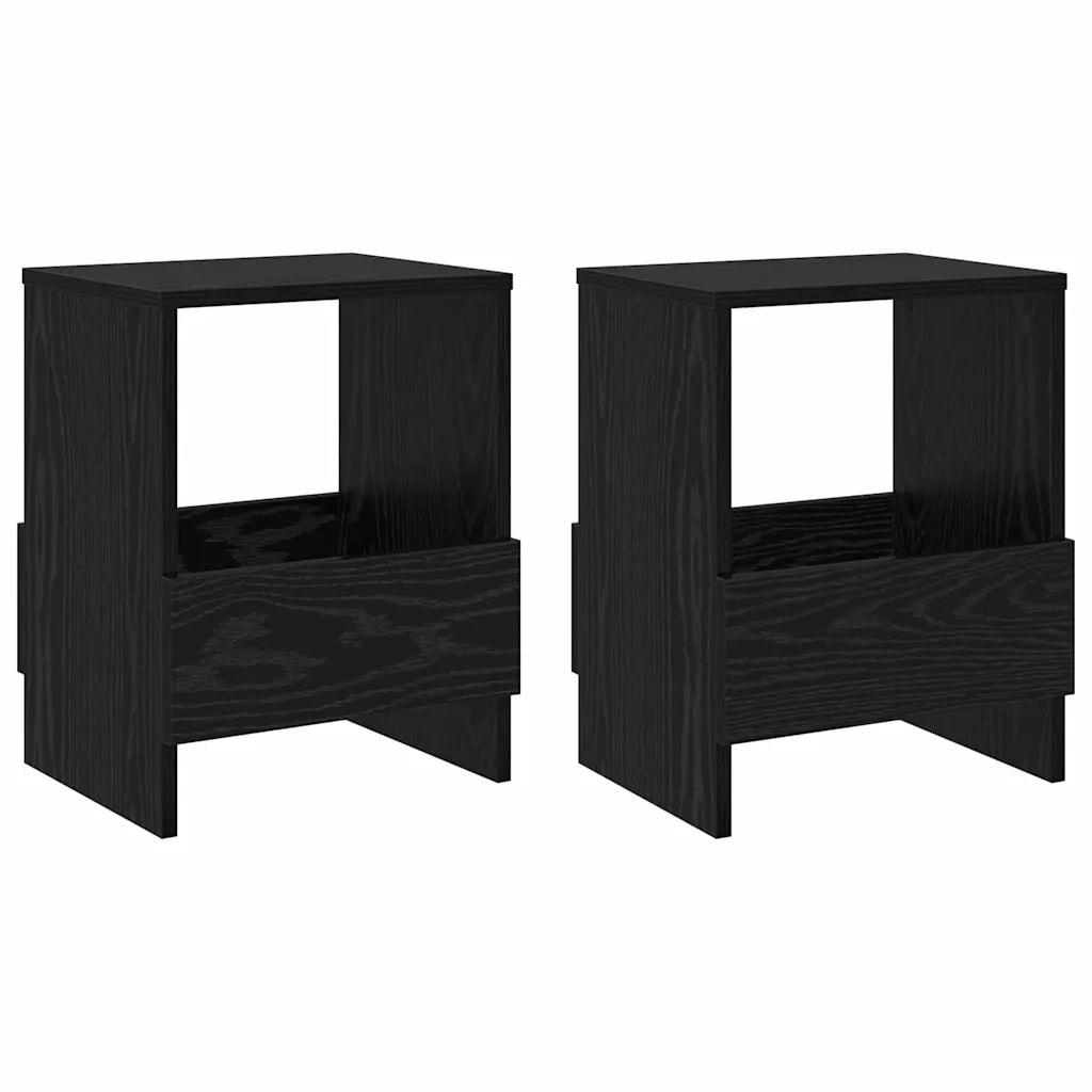 Scaffale per riviste 2 pz Rovere Nero 35 x 30 x 45 cm CFW3062013
