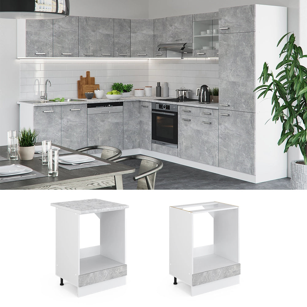 Vicco Mobile per forno da incasso Calcestruzzo 60 cm senza piano di lavoro