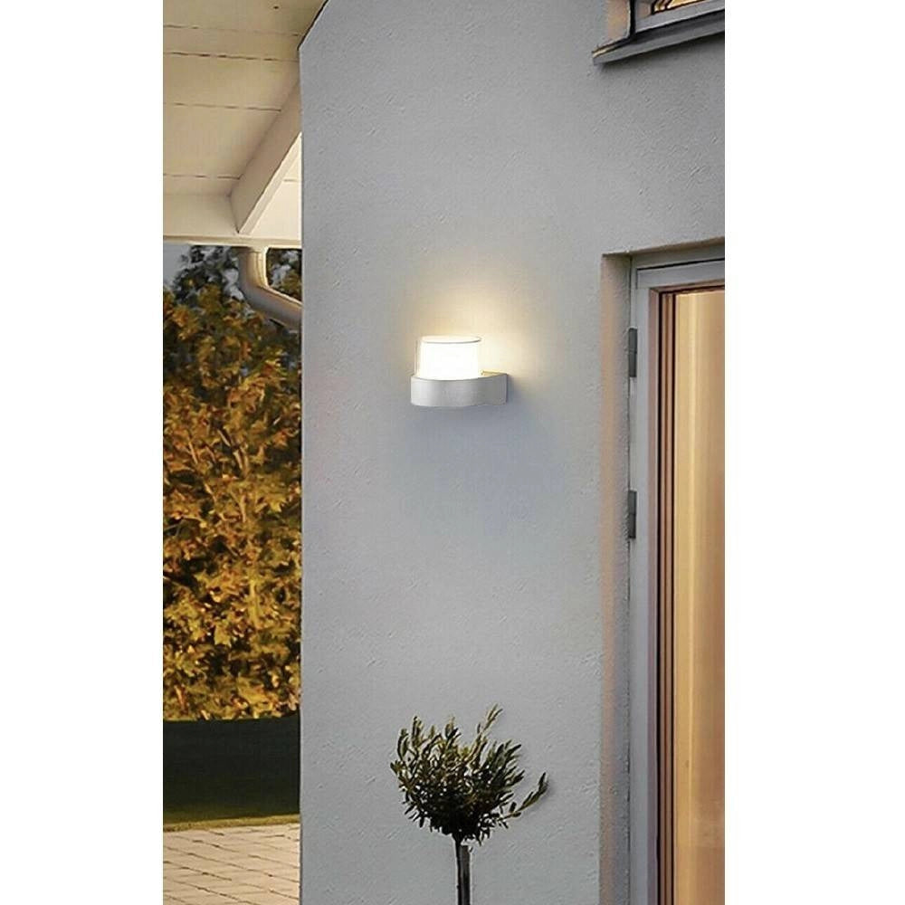 Trade Shop - Applique Moderna A Led Grigio Esterno Da Parete 7 W Luce 6500k 3000k 4000k Es57 - -bianco Caldo      -