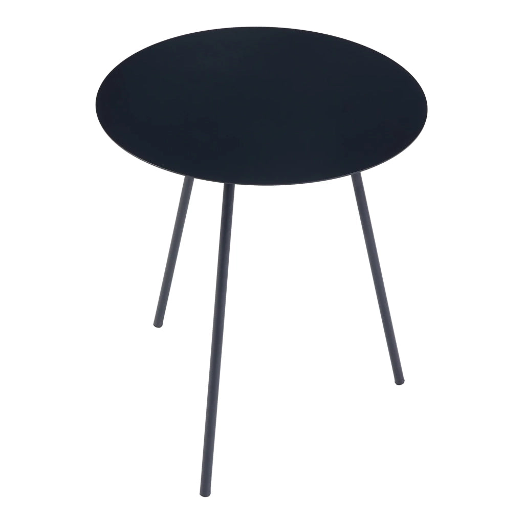 Tavolino con piano rotondo in metallo 45 x 40 cm nero 03_0010967