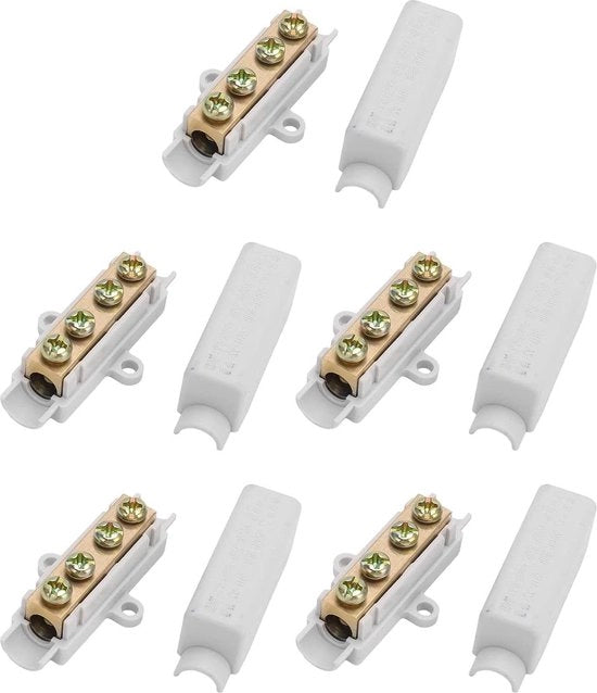 5 Pacchi di Cavo in Rame Connettore a Doppie Viti - Adatto per Cavi da 25 a 16 mm².