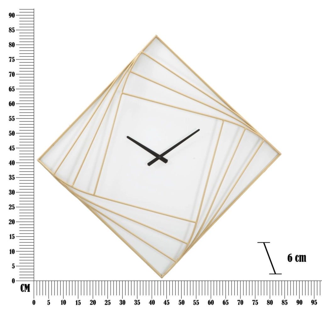Orologio da Parete VKH280, Oro, Metallo, 85x6x85 cm