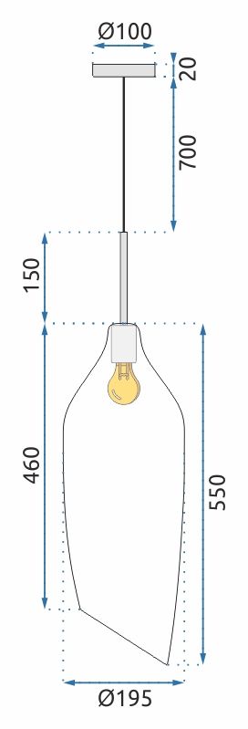 Lampada Da Soffitto Di Vetro APP892-1CP