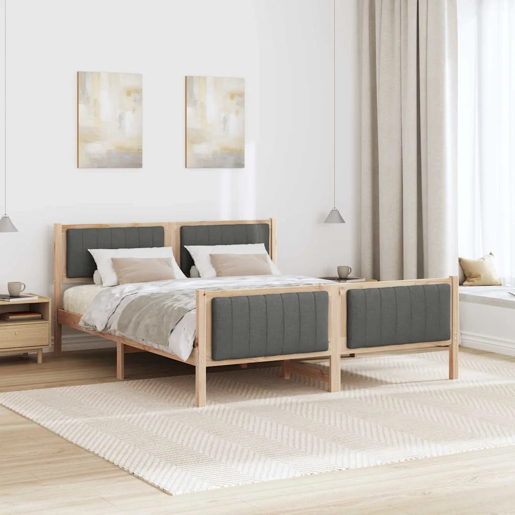 Struttura del Letto marrone e grigio scuro 150 x 200 cm 3394314