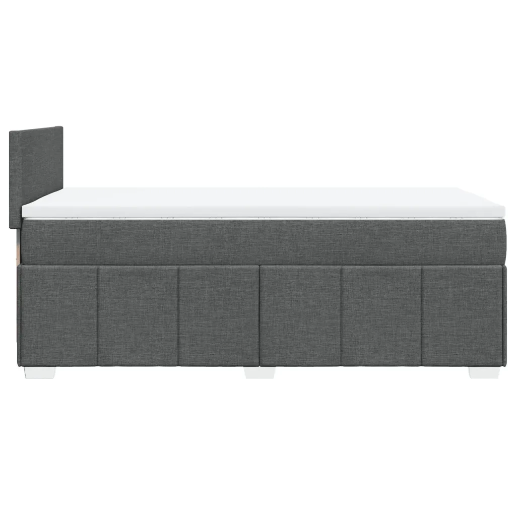 Giroletto a Molle con Materasso Grigio Scuro 100x200 cm Tessuto 3289273