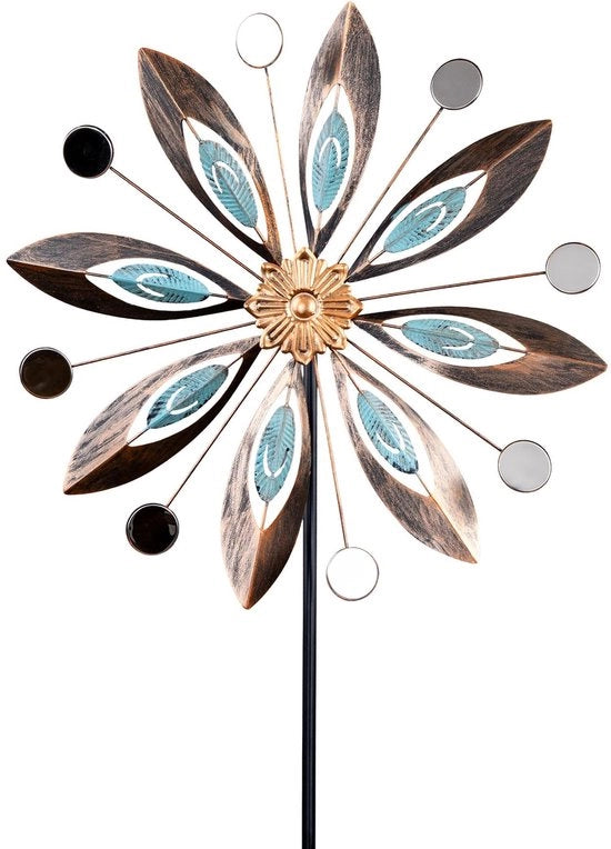 Tuorboventilatore per giardino - Decorazione floreale antica, altezza 180 cm