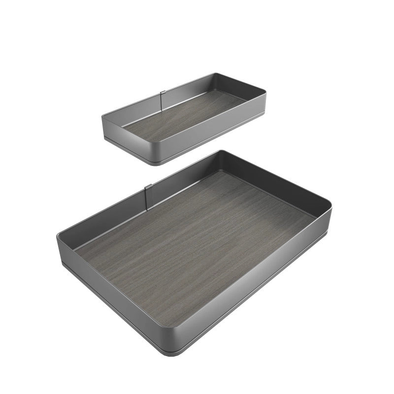 Angolare Lake Harmony per mobili da cucina, Sinistra, Altezza regolabile, Acciaio e legno, Grigio antracite