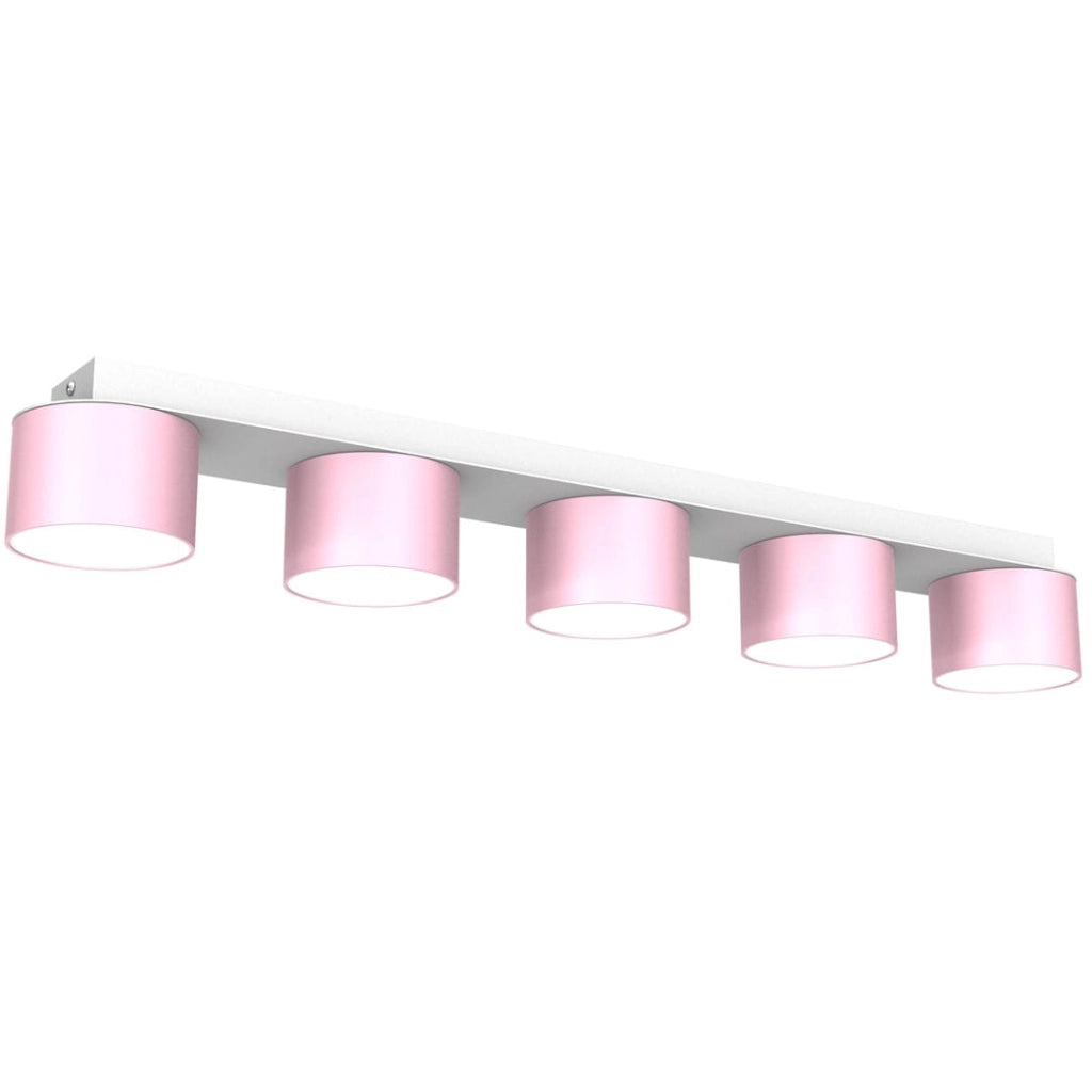 Plafoniera Milagro Dixie MLP7557 rosa in metallo 5xGX53