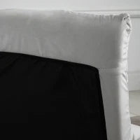 Poltrona Relax da Terra con Schienale Reclinabile fino 180°, 71x55x53.5cm, Grigio Chiaro