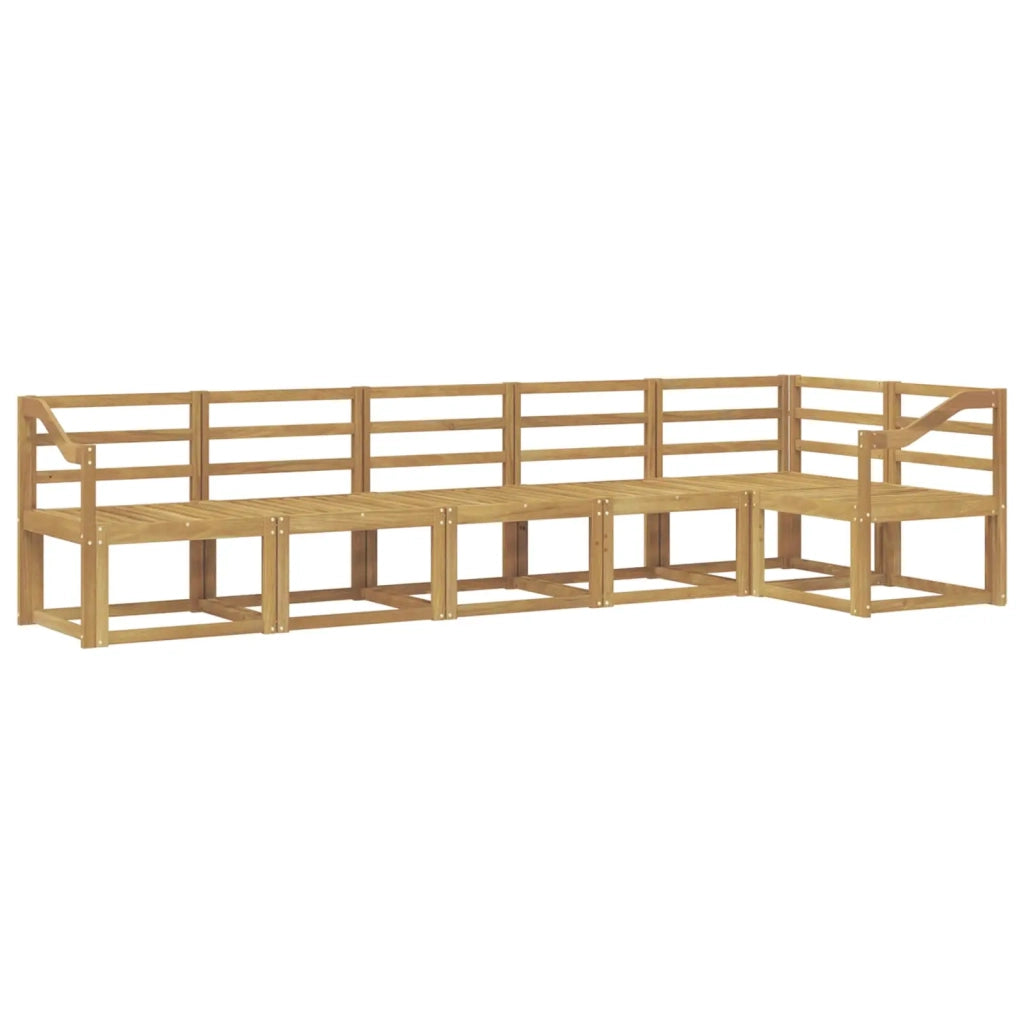 Set di divani da esterno 6 pcs Bianco Legno di Acacia Massello 3387713