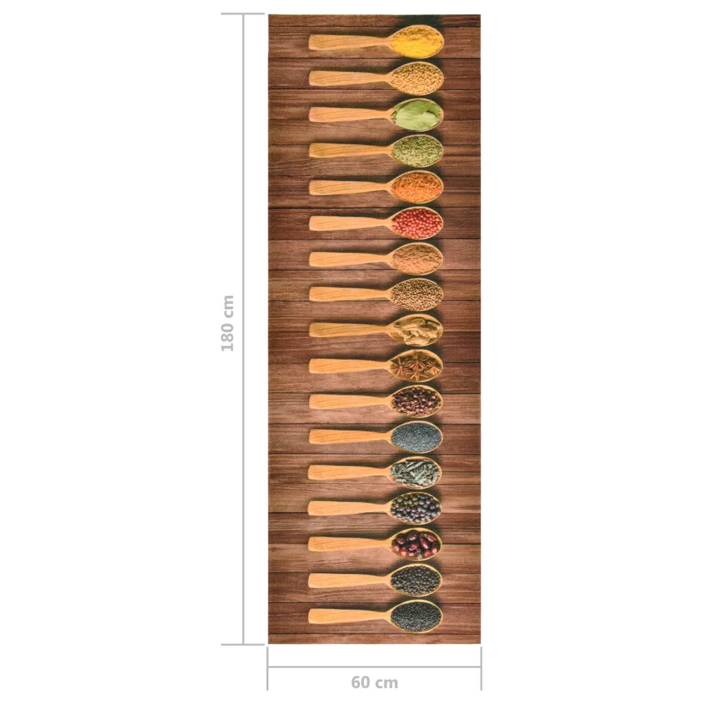 Tappetino da Cucina Lavabile-Tappeto da Cucina Cucchiai 60x180 cm 502923