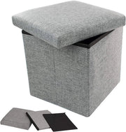 Cassa di archiviazione, cassa di archiviazione con coperchio, cassa di archiviazione piatta, cassetto per giocattoli, cuscino per i piedi con cassa di archiviazione, grigio