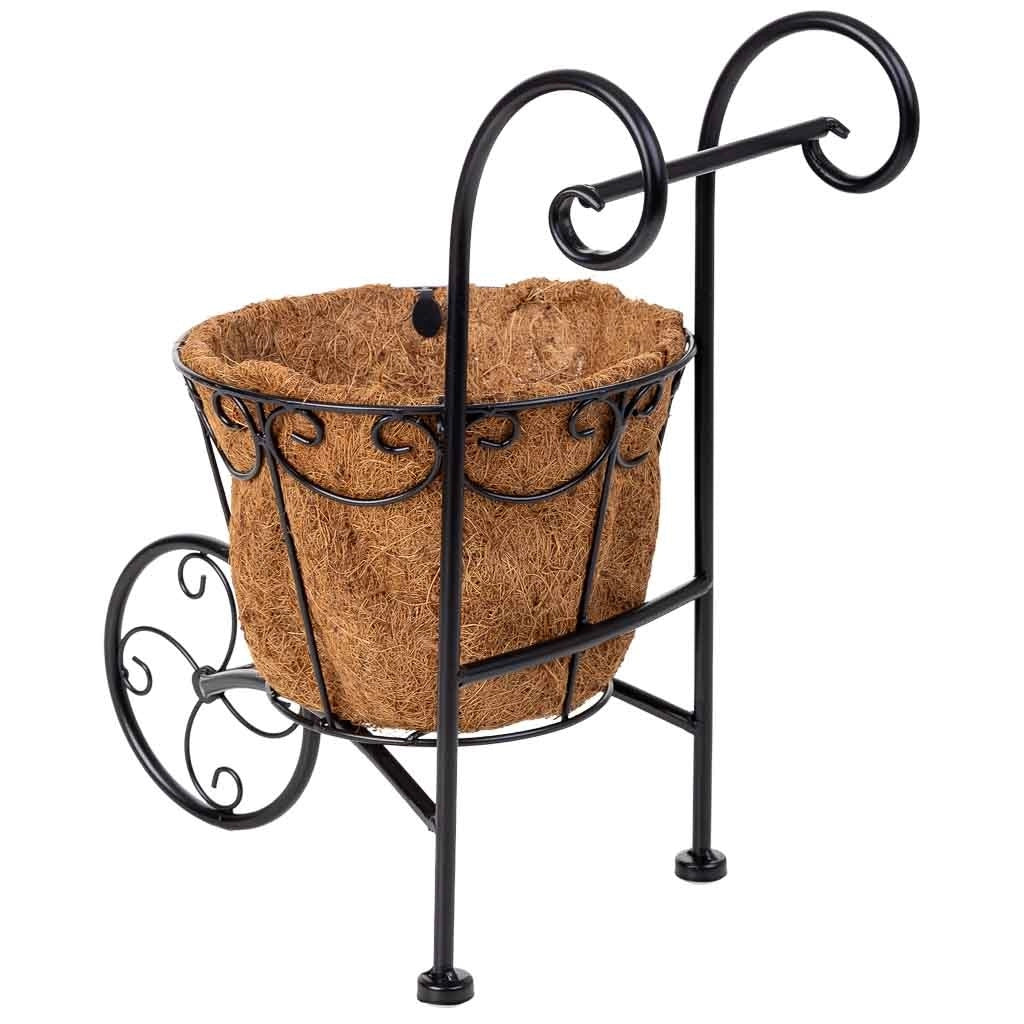 Portavaso trolley nero, 26x16x35,50h cm