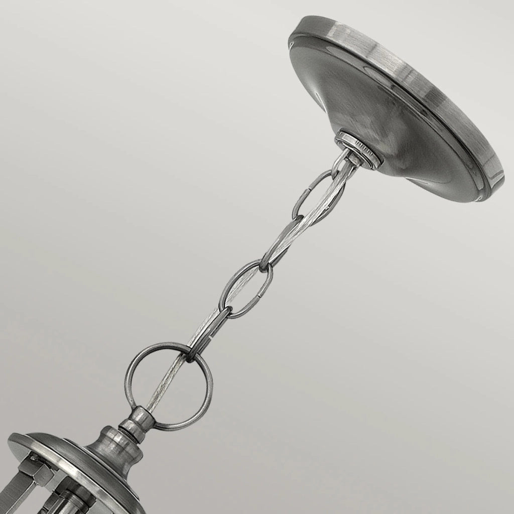 Lampadario Truman nichel antico 3 luci E27 Hinkley