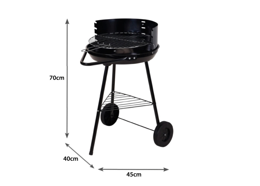 Barbeque Esterno A Carbonella Griglia Estate Campeggio In Acciaio Mod Winnipeg