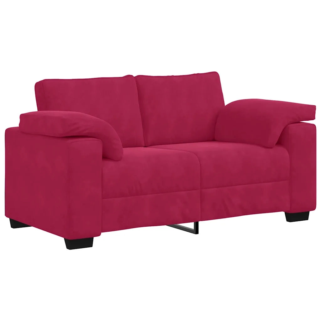 Divano Divanetto Rosso Vino 160x77x82 cm in Velluto 4105261
