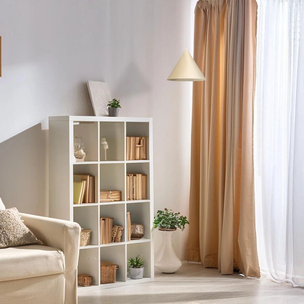 Lampada sospensione Capital crema cono Ø32 GX53 Milagro