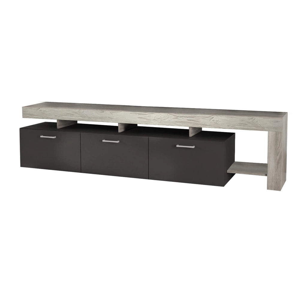 Porta tv di design con 3 cassetti in Legno Composito cm 220x40x52 - WALDO
