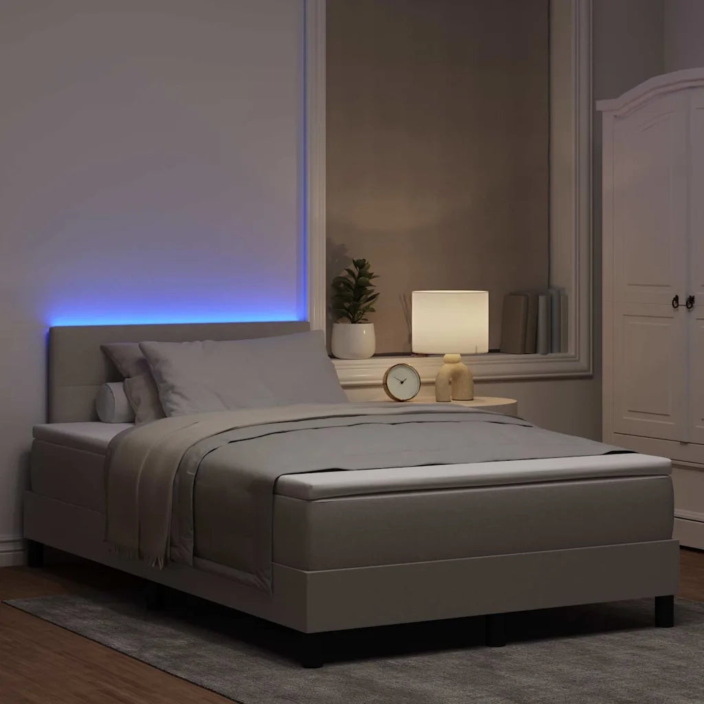 Letto a molle con strisce LED Talpa 120 x 190 cm Tessuto 3342195
