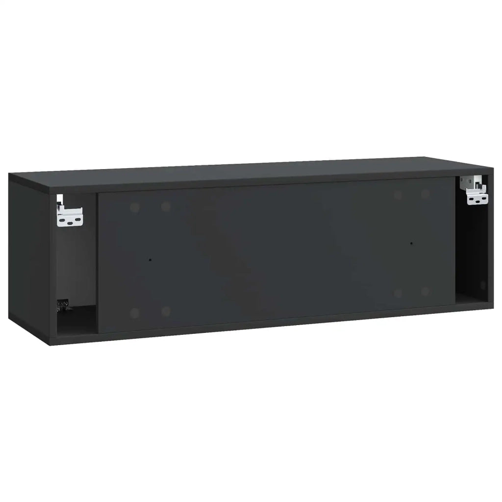 Mobile Porta TV da Muro Montaggio a parete Nero 98 x 31 x 30 cm 898216