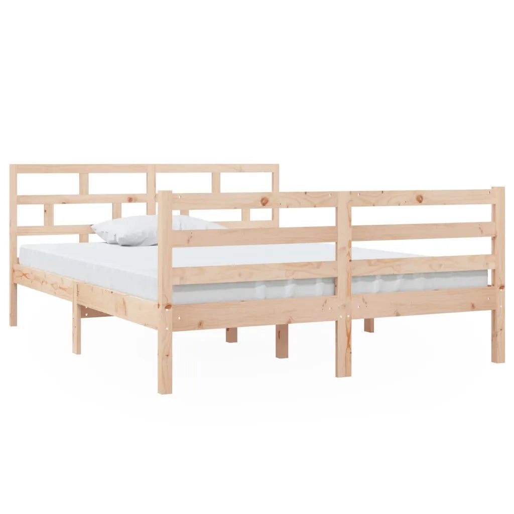Giroletto-Struttura Letto in Legno Massello di Pino 140x190 cm 154057