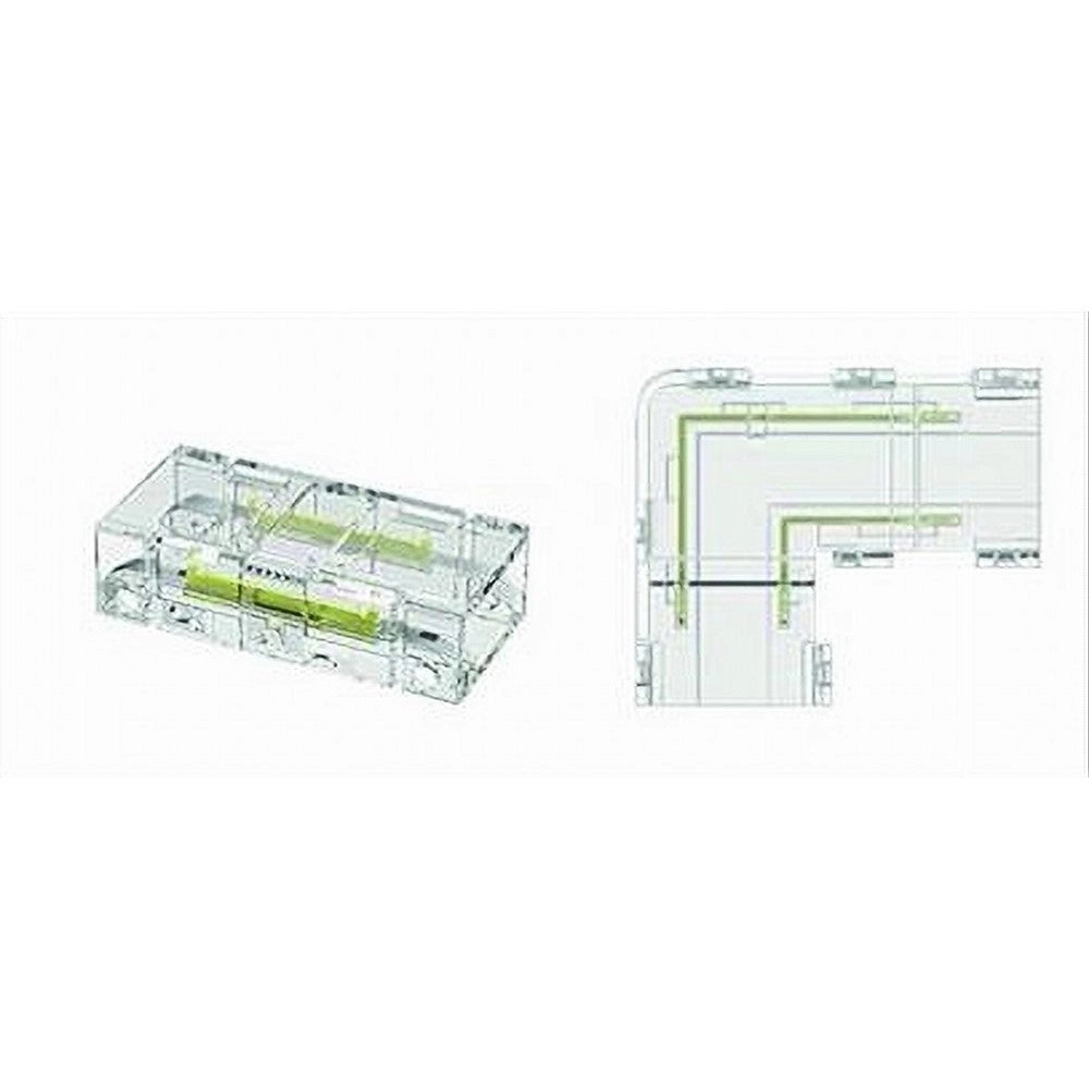 Trade Shop - Kit 10pz Connettore Trasparente Angolare Per Strip Led Monocolore 2pin 10mm Cn10-l -