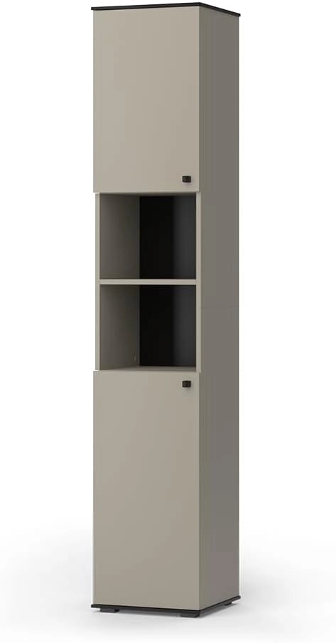 Mobile a specchio per il bagno Joli, Grigio, 60 x 60 cm con specchio, adatto al montaggio a parete per riporre accessori da bagno