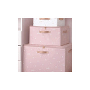 Trade Shop - Box Scatola Salvaspazio Armadio Contenitore Porta Oggetti Organizer 48x38x28 Cm - Rosa