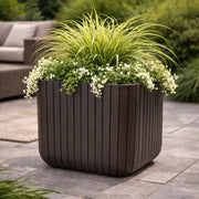 Pot + Cache pot de fleur en rÃ©sine CUBE PLANTER - Taille S