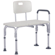 Sedia da Doccia con Altezza Regolabile su 6 Livelli. Piedini e Bracciolo Antiscivolo. Ampia Seduta (68.5x40.5cm)