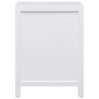 Comodino Bianco 38x28x52 cm in Legno di Paulownia  cod mxl 31254