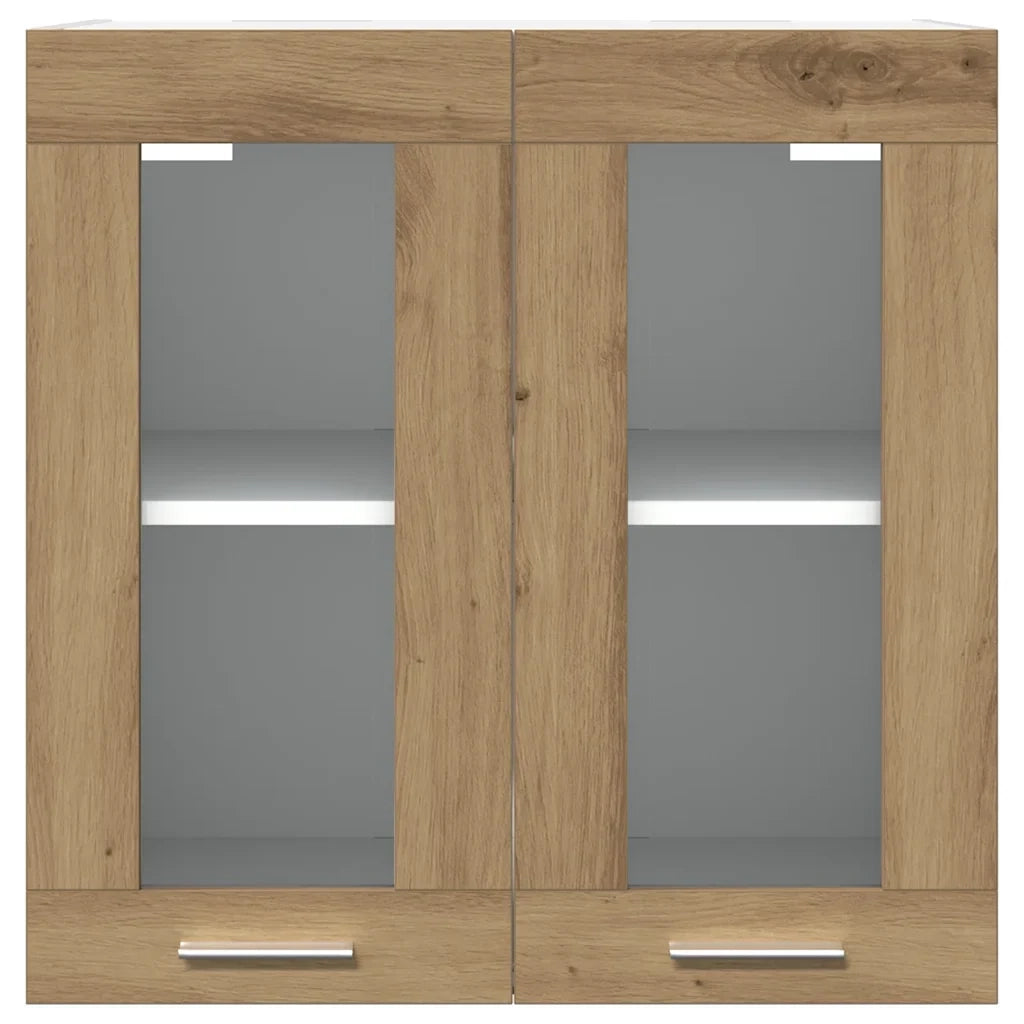 Pensile da cucina dal design moderno 60 x 31 x 60 cm spazio di archiviazione ottimale realizzato artigianalmente in legno di rovere 02_0050782